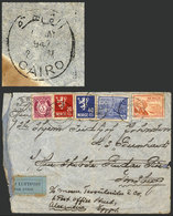 NORWAY: Airmail Cover Sent From Tonsberg On 25/AP/1947 To A Passenger Onboard The Ship "Bunhard" In Linsburg And For The - Altri & Non Classificati