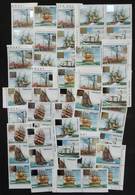 PARAGUAY: Year 1989, PORT OF HAMBURG 800 Years, Ships: Set Overprinted With Metallic Inks, VARIETIES: 600+ Stamps (in Mo - Paraguay