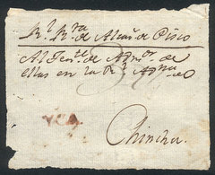 PERU: Circa 1800, Front Of A Cover Sent To Chincha, With Red "YCA" Mark And "3½" Rating In Pen, VF Quality!" - Perú