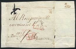 PERU: Front Of Cover Sent To Guayra, With Red "LIMA" And "4½ Rs." Markings, Pretty!" - Pérou