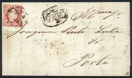 PORTUGAL: Complete Folded Letter Sent From AVEIRO To Porto On 11/DE/1860, Very Pretty! - Other & Unclassified