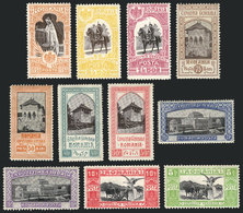 ROMANIA: Sc.196/206, 1906 General Exposition, Complete Set Of 11 Mint Stamps, The High Values Of Very Fine Quality, Some - Other & Unclassified