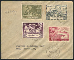 SEYCHELLES: Cover Franked With The 4 Values Of The UPU Anniversary Issue, Postmarked 10/OC/1949 (FDI), VF! - Seychellen (...-1976)