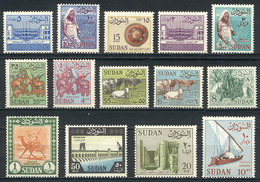 SUDAN: Sc.146/159, 1962 Animals And Ships, Complete Set Of 14 Unmounted Values, Excellent Quality. - Soedan (1954-...)