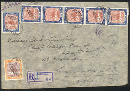 SUDAN: Front Of A Registered Airmail Cover Sent From Khartoum To London On 30/SE/1944 Franked With 20P., VF! - Otros & Sin Clasificación