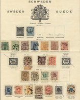 SWEDEN: Very Nice Collection Mounted On Old Album Pages, Including Several Rare And Scarce Stamps, And Also Good Cancels - Autres & Non Classés