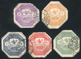 TURKEY - TESALIA: Sc.M1/M5, 1898 Complete Set Of 5 Used Values, VF Quality! - Sonstige & Ohne Zuordnung