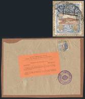 URUGUAY: Large Fragment Of Parcel Post Cover Sent To Belgium, Franked By Sc.O127 With Two Star Punch Holes, VF! - Uruguay