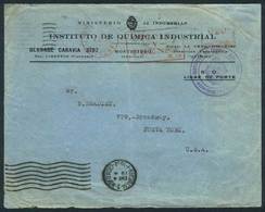 URUGUAY: Cover Of The Industrial Chemistry Institute Sent To USA On 4/JA/1934, Meter Postage Of 20c. With Inscription "O - Uruguay