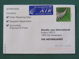 New Zealand 2001 Cover To Holland - Fern - Lettres & Documents