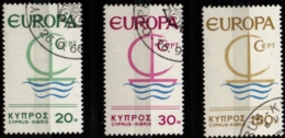 Cyprus 1966 Cept 3 Values Cancelled - 1966