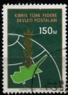 Kibris 1875 1 Value Cancelled Map - Usados