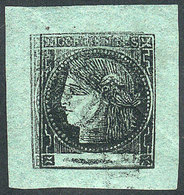 ARGENTINA: GJ.5a, Bluish Green, With Very Notable DOUBLE IMPRESSION Variety, Mint Full Original Gum (with Tiny Hinge Mar - Corrientes (1856-1880)