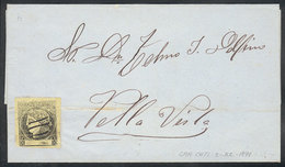 ARGENTINA: GJ.6, Yellow, Franking A Folded Cover Sent From CAA CATÍ To Bella Vista On 3/JUL/1871, VF Quality! - Corrientes (1856-1880)