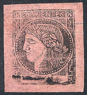 ARGENTINA: GJ.12, Brick Rose, With "defective Impression" Variety, With Tiny Cancel Stroke, Excellent And Rare!" - Corrientes (1856-1880)