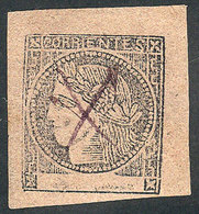 ARGENTINA: GJ.13, Dull Rose, With Violet Pen Cancel, VF Quality! - Corrientes (1856-1880)