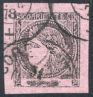 ARGENTINA: GJ.15, Dark Lilac, Beautiful Example With Triple Cancellation Of Corrientes, Excellent! - Corrientes (1856-1880)