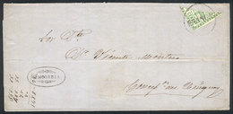 ARGENTINA: GJ.2BID, 10c. Diagonal Bisect, Franking An Entire Letter Sent From CONCORDIA To Concepción Del Uruguay On 22/ - Covers & Documents