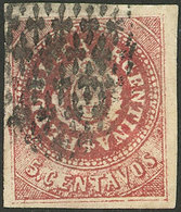 ARGENTINA: GJ.15A, 5c. Narrow C, PURPLE-RED Color, And Also WORN PLATE, Superb! - Gebraucht