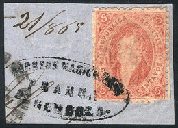 ARGENTINA: GJ.19, 1st Printing, On Fragment With Complete Cancel Of Mendoza, Excellent! - Used Stamps