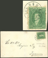 ARGENTINA: GJ.21, 10c. Clear Impression, Franking A Folded Cover To Tucumán, With Buenos Aires Datestamp In GRAYISH BLUE - Usati