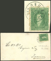 ARGENTINA: GJ.21, 10c. Clear Impression, Franking A Folded Cover To Tucumán, With Buenos Aires Datestamp In GRAYISH BLUE - Gebraucht