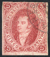 ARGENTINA: GJ.34, 8th Printing, CLEAR IMPRESSION (very Rare), With Variety "frame Line Broken At Bottom", VF Quality, Si - Gebruikt