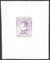 ARGENTINA: GJ.35, 1867 Balcarce 1c. Purple, DIE PROOF By The National Bank Note Co. Printed On Thin Paper, Handsome, Rar - Unused Stamps