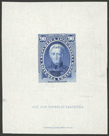 ARGENTINA: GJ.44, 1867 Saavedra 90c., DIE PROOF By National Bank Note Co. Printed On Thin Paper, VF Quality, Rare! - Nuovi