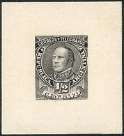 ARGENTINA: GJ.97, 1889 ½c. Urquiza, Die Proof Of The FIRST STAGE In The Evolution Of The Design (with Accent Over The E  - Nuovi