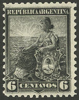 ARGENTINA: GJ.263, 1899 6c. Seated Liberty, COMPOUND PERF 12x11½, MNH, Superb, Very Rare! - Unused Stamps