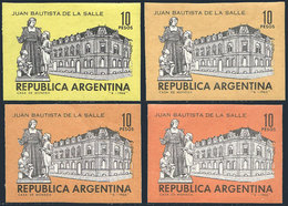 ARGENTINA: GJ.1399, 1966 Juan Bautista La Salle, PROOFS Printed On The Paper Used For The Issue (with Gum And Watermarke - Neufs
