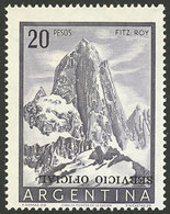 ARGENTINA: GJ.725a, 20P. Fitz Roy Mount With INVERTED Ovpt., MNH, Superb! - Servizio