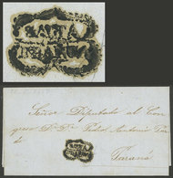 ARGENTINA: Entire Letter Sent To Paraná On 28/MAY/1858 With The Wreathed "SALTA - FRANCA" Mark (GJ.SAL 9) Perfectly Appl - Prefilatelia