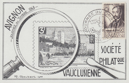 Carte  Locale  1er  Jour   FRANCE   JOURNEE  Du   TIMBRE      AVIGNON    1948 - Giornata Del Francobollo