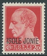 1941 ISOLE JONIE EFFIGIE 20 CENT MNH ** - RA20-5 - Isole Ionie