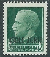 1941 ISOLE JONIE EFFIGIE 25 CENT MH * - RA20-4 - Isole Ionie
