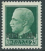 1941 ISOLE JONIE EFFIGIE 25 CENT MNH ** - RA20-3 - Isole Ionie