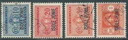 1941 ISOLE JONIE SEGNATASSE USATO 4 VALORI - RA16-8 - Islas Jónicas