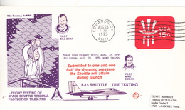 1979 USA Flight Testing Of Space Shuttle  Thermal Protection Tiles  Commemorative Cover - Nordamerika