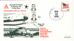 1979 USA Space Shuttle Enterprise Return Trip To Edwards  Commemorative Cover - América Del Norte