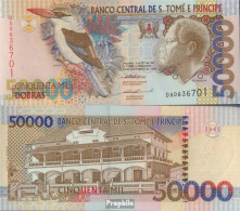 Sao Tome E Principe Pick-Nr: 68a Bankfrisch 1996 50.000 Dobras - Sao Tome And Principe