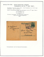 743/29 - Etappen GENT - 2 Cachets De Censure Sur Entier Postal Du Gouvernement Général - GAND 1915 Vers AUDENARDE - OC26/37 Etappengebied.