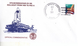 1999 USA  Space Shuttle Endeavour STS-99 Commemorative Cover - North  America