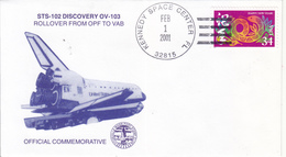 2001 USA  Space Shuttle Discovery STS-102 Commemorative Cover - América Del Norte