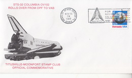 1989 USA  Space Shuttle Columbia STS-32 Commemorative Cover - North  America