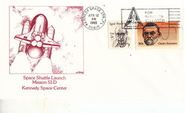 1985 USA  Space Shuttle Discovery STS-51D Commemorative Cover - North  America