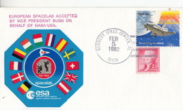 1982 USA  Euroean Spacelab Accepted By Vice President Bush On Behalf Of NASA Commemorative Cover - Amérique Du Nord