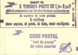 CARNET 2059-C 1a Sabine De Gandon "CODE POSTAL" Fermé. Bas Prix Parfait état RARE Et PEU PROPOSE. - Moderne : 1959-...