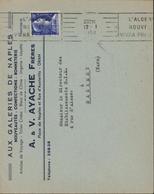 YT 1011B Marianne Muller CAD évidé 12 1 1958 Flamme L'Algérie Nouvelle Vivra Française Enlevé Dans CAD Oran Algérie - Briefe U. Dokumente